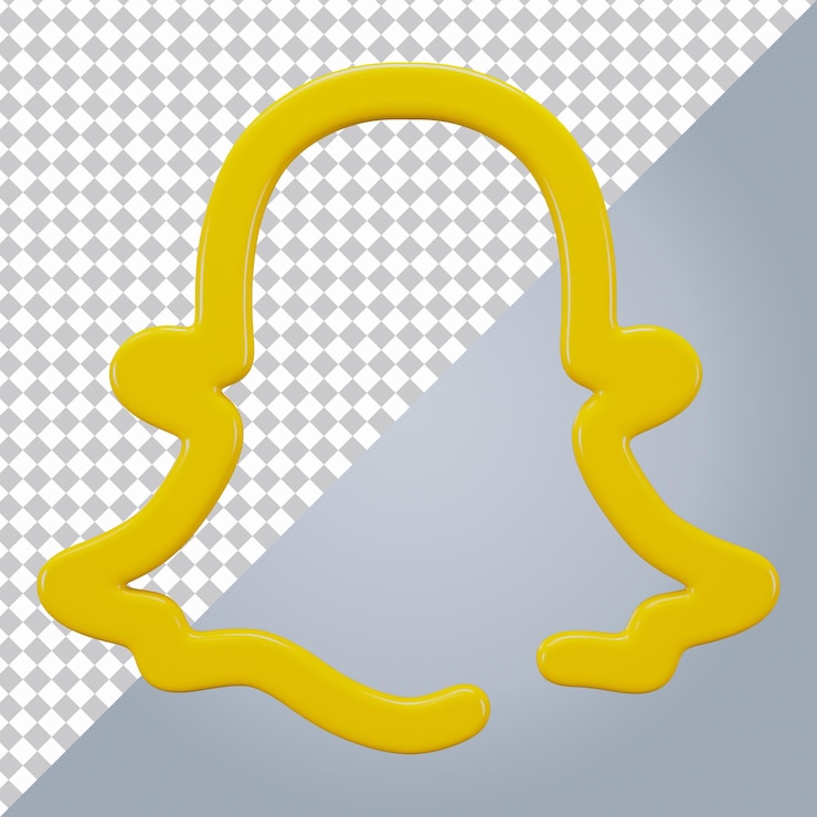 PSD icono 3d de snapchat