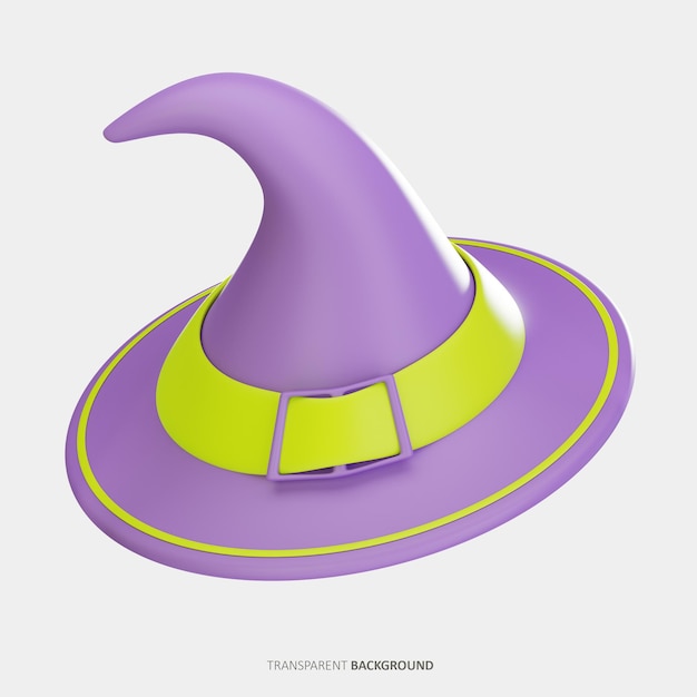 Icono 3d de sombrero de bruja