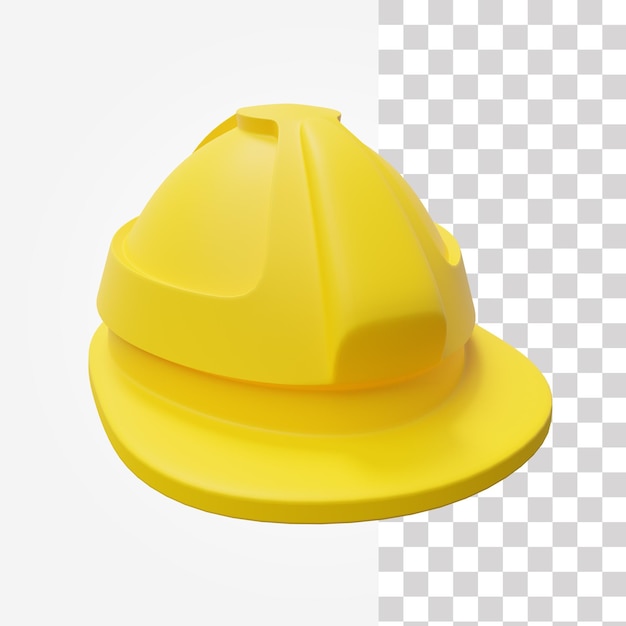 PSD icono 3d de sombrero de construcción