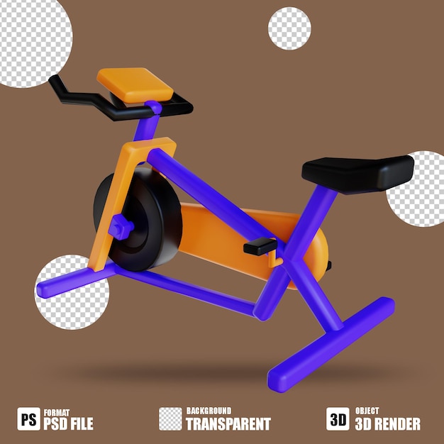 PSD icono 3d spin bike adecuado para fitness