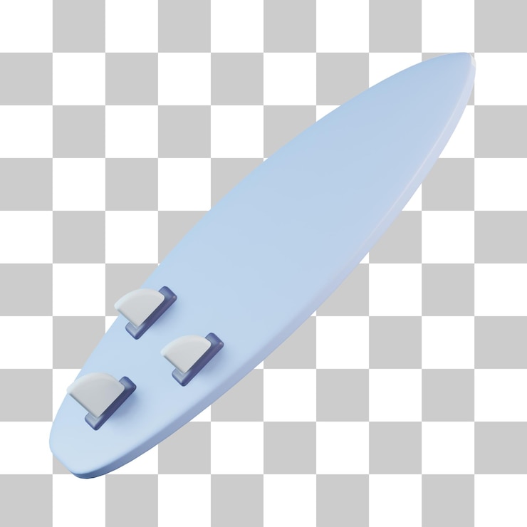 PSD icono 3d de tabla de surf