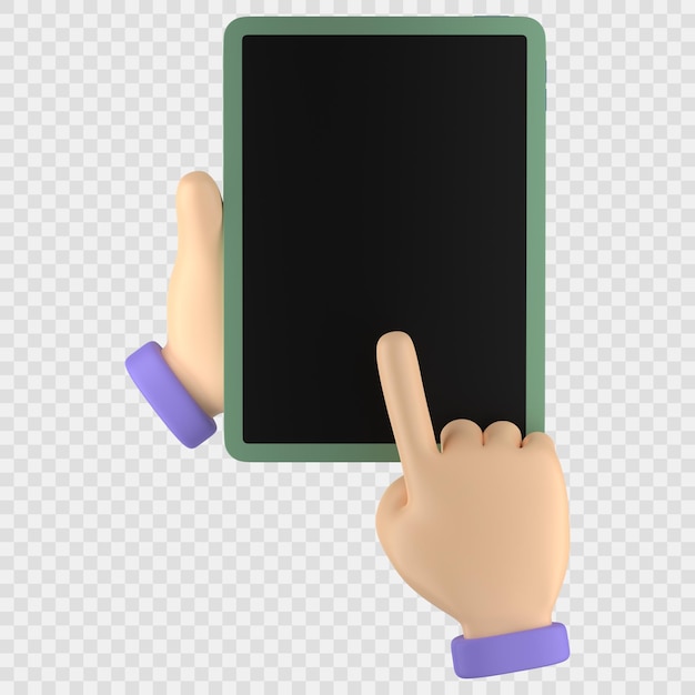 PSD icono 3d de la tableta de mano