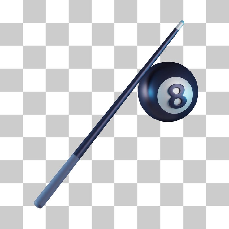 PSD icono 3d de taco de billar