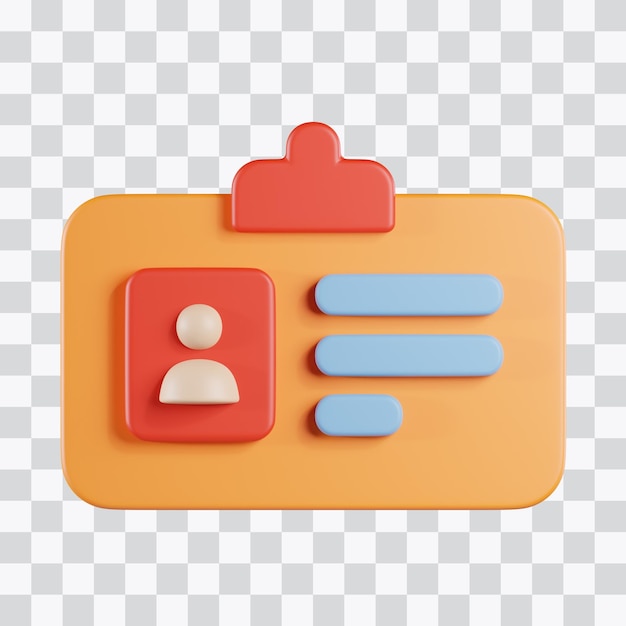 Icono 3D de la tarjeta de acceso