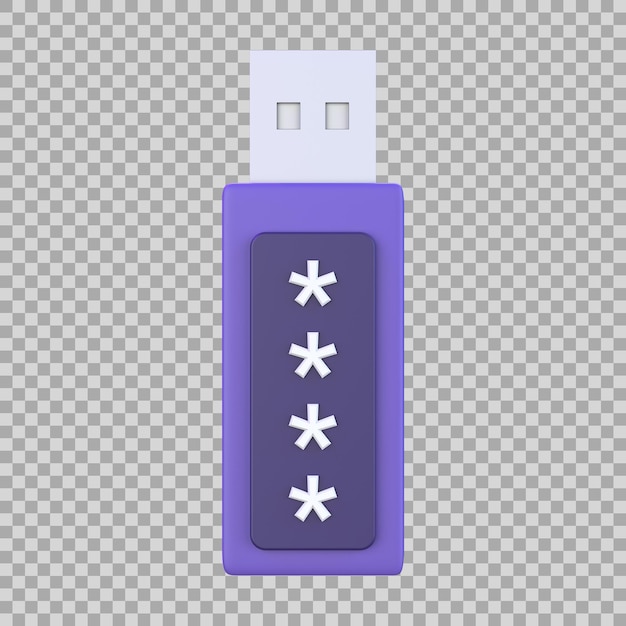 Icono 3d de la tarjeta Flash USB