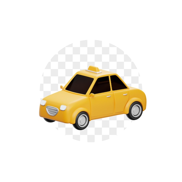 PSD icono 3d de taxi