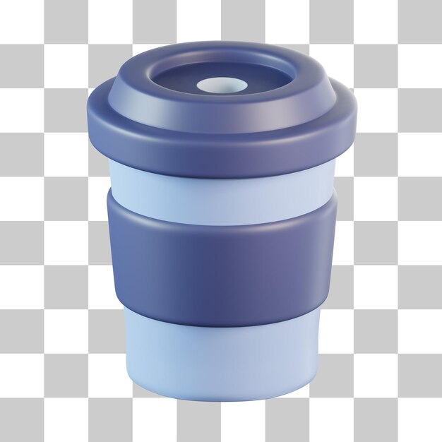 Icono 3D de la taza de café