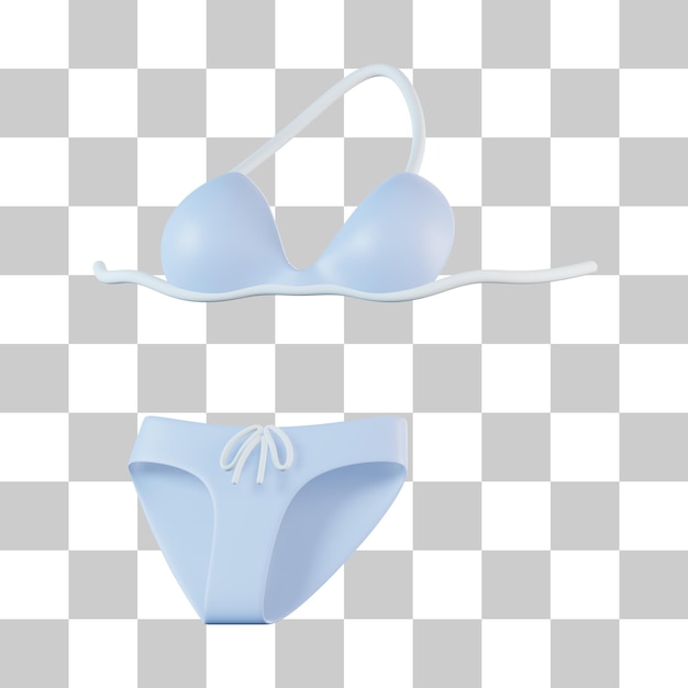 Icono 3D de tela de bikini
