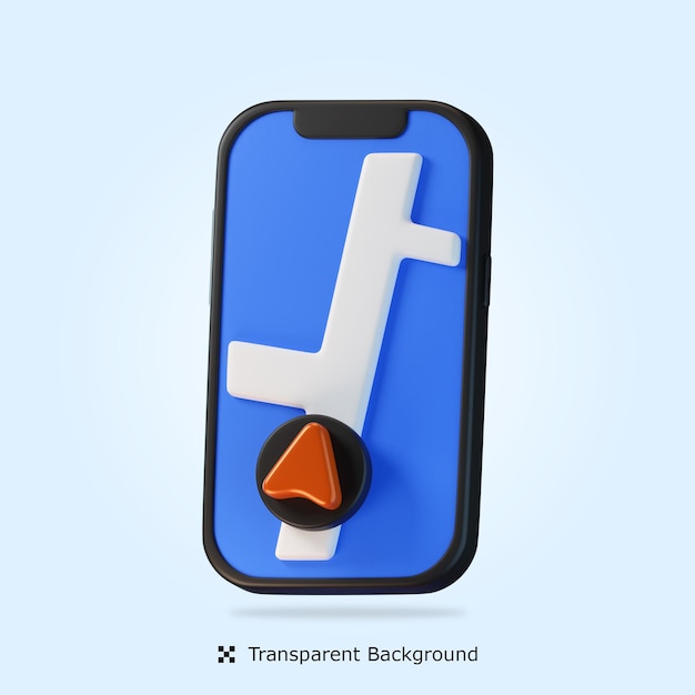 Icono 3d del teléfono gps psd