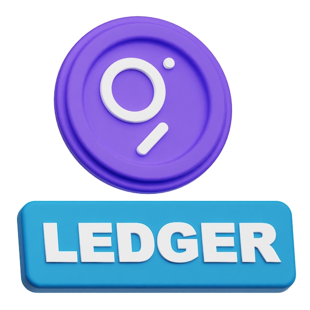 el icono 3D del token de cripto gráfico aislado en el fondo blanco