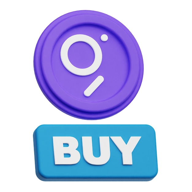 el icono 3D del token de cripto gráfico aislado en el fondo blanco