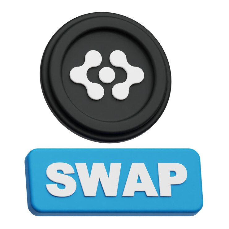 PSD el icono 3d del token criptográfico de la alianza de superinteligencia artificial aislado en el fondo blanco
