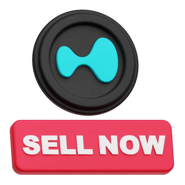 El icono 3D del token criptográfico HyperLiquid aislado en el fondo blanco