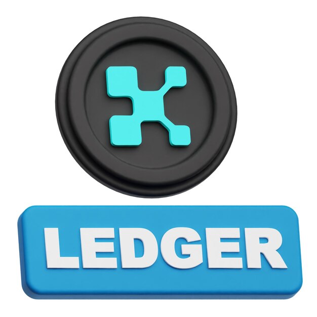 El icono 3D del token criptográfico Kaito aislado en el fondo blanco