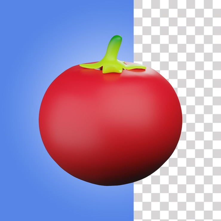 PSD icono 3d de tomate