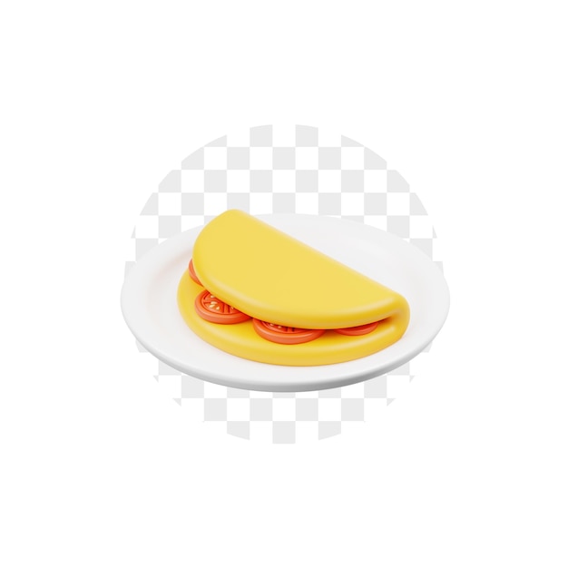 PSD icono 3d de tortilla