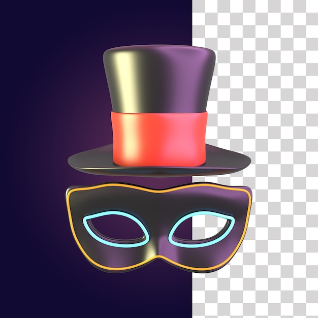 PSD icono 3d de traje de mago