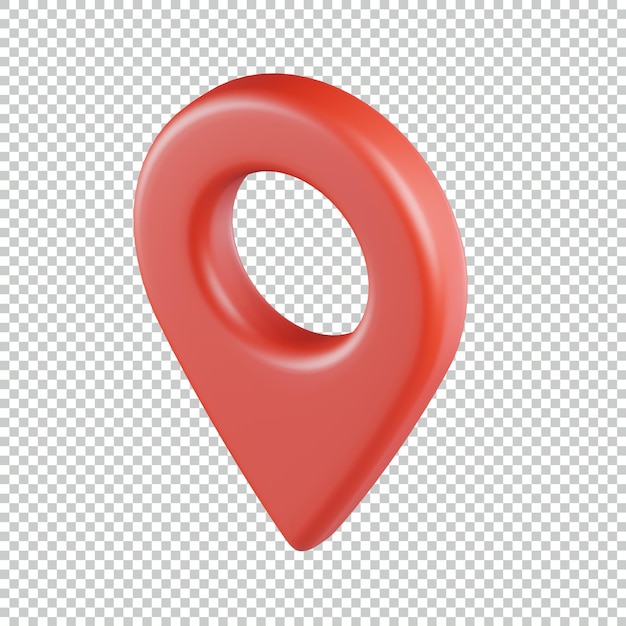 PSD icono 3d de ubicación gps