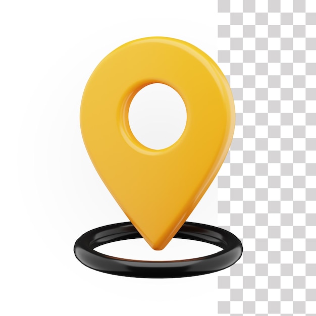 Icono 3D de la ubicación