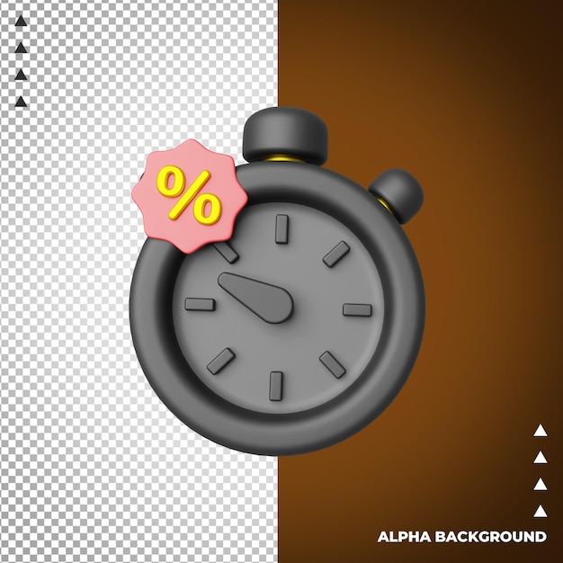 Icono 3d de venta de descuento
