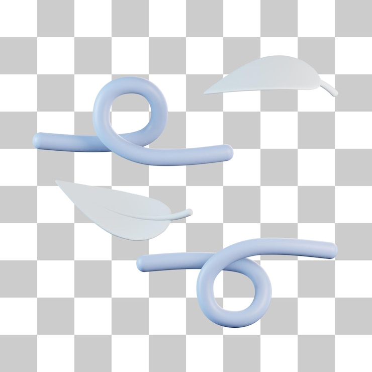 PSD icono 3d ventoso
