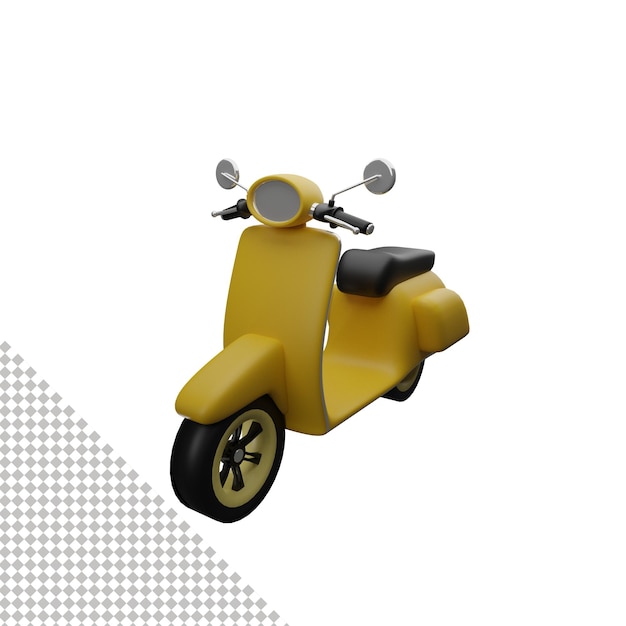 Icono 3d de la vespa