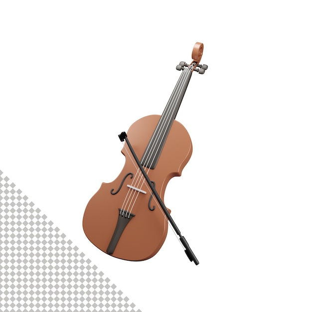 PSD icono 3d de violín