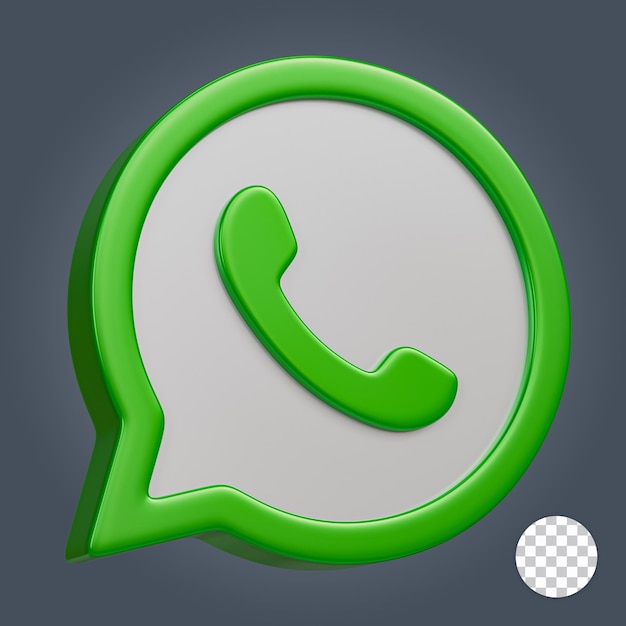 Icono 3d de whatsapp