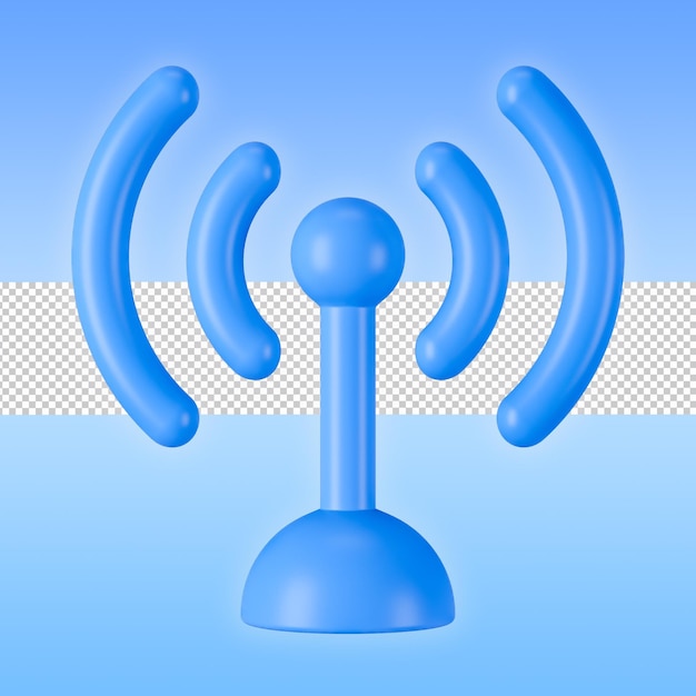 PSD icono 3d de wifi