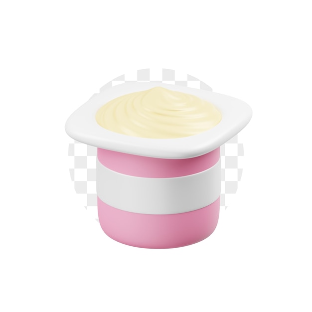 PSD icono 3d de yogur