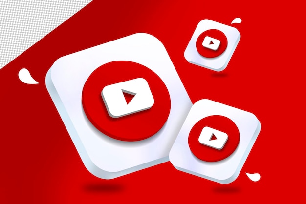 Icono 3d de youtube