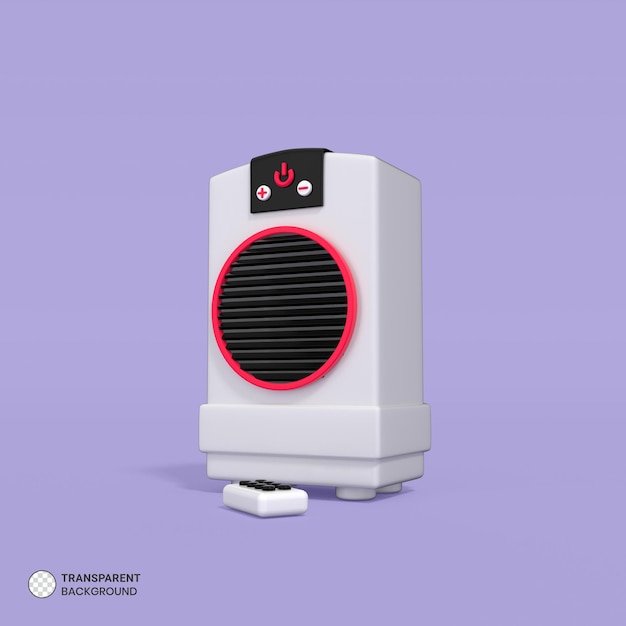 Icono de acondicionador de aire Render 3d aislado