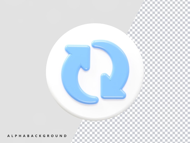 PSD icono de actualización elemento de vector de representación 3d