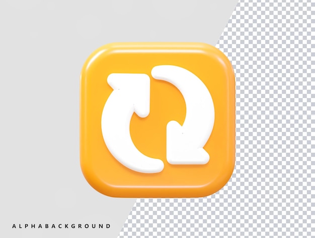 Icono de actualización elemento de vector de representación 3d