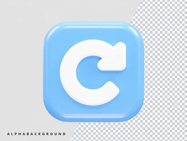 Icono de actualización elemento de vector de representación 3d