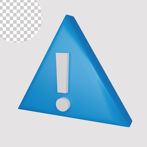 Icono de advertencia 3d