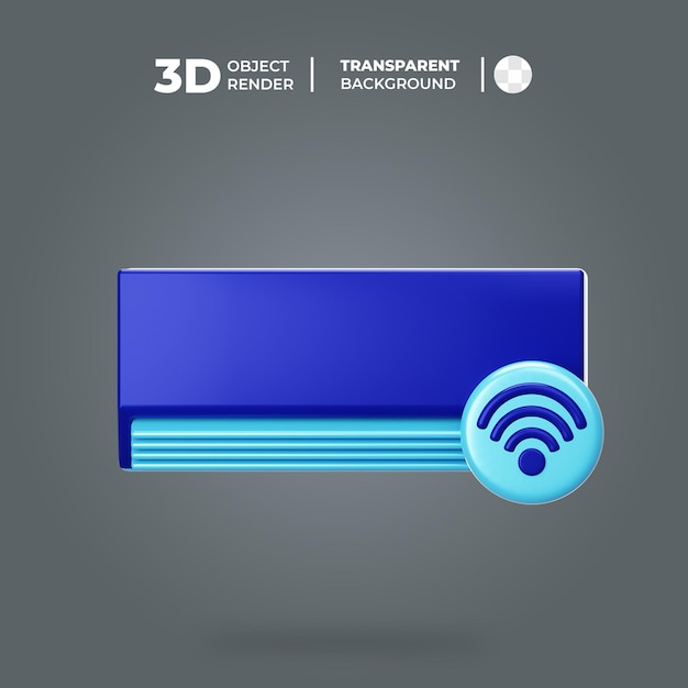 PSD icono de aire acondicionado inteligente 3d