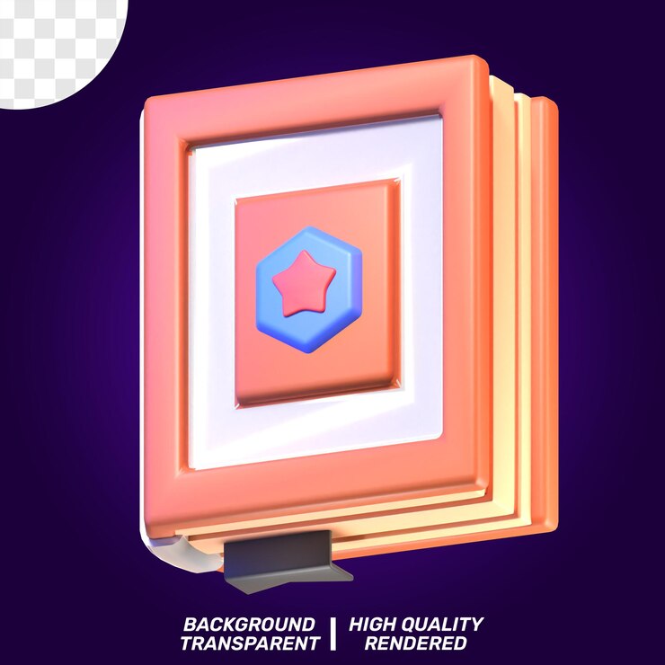 PSD icono aislado 3d ilustración juego arma libro mágico