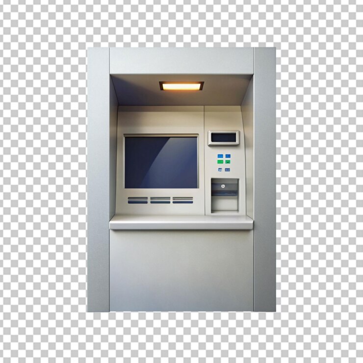 PSD el icono aislado de la cabina del cajero automático
