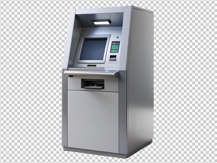 PSD icono aislado de la cabina del cajero automático