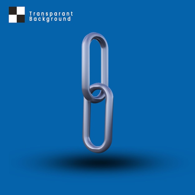 Icono aislado de cadena de red 3D
