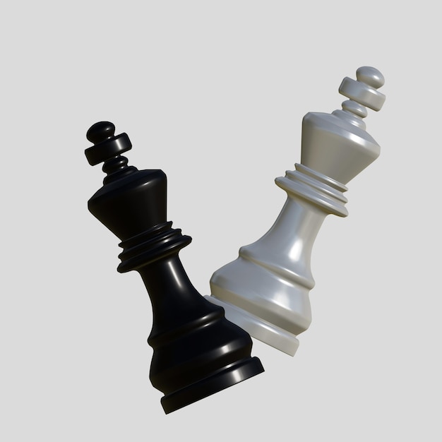 Icono de ajedrez rey blanco y negro