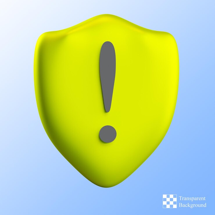 PSD icono de alerta ilustración 3d