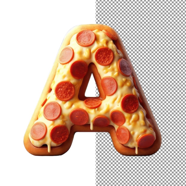El icono del alfabeto hecho a mano de la pizza png