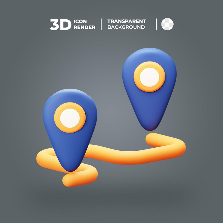 PSD un icono de alfiler 3d