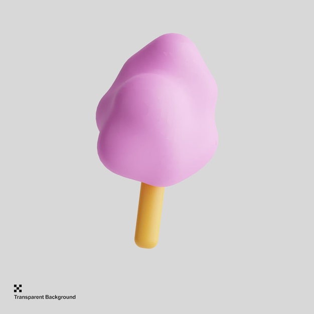 icono de algodón de azúcar 3d