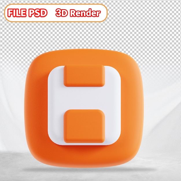 icono amarillo 3d guardar