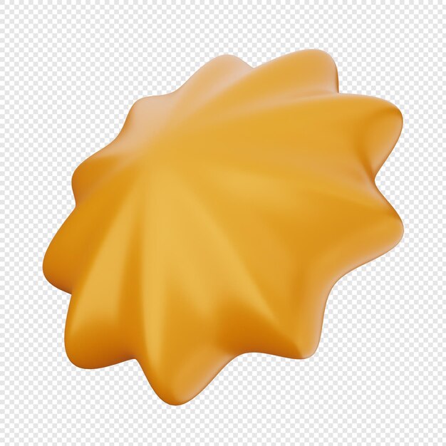 Icono amarillo de estrella en 3D