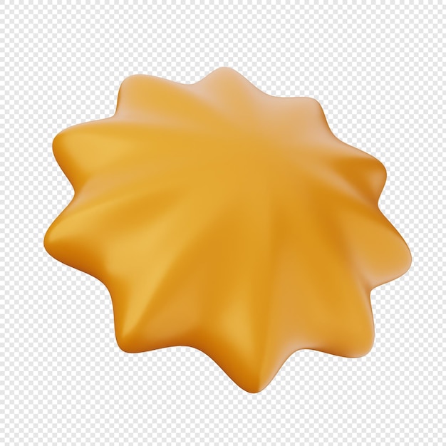 Icono amarillo de estrella en 3D