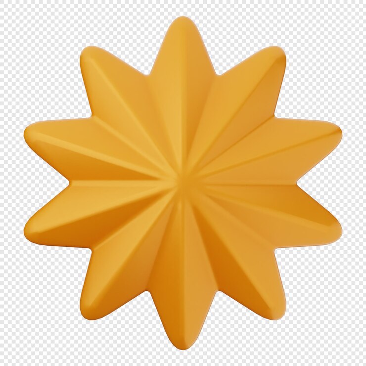 PSD icono amarillo de estrella en 3d